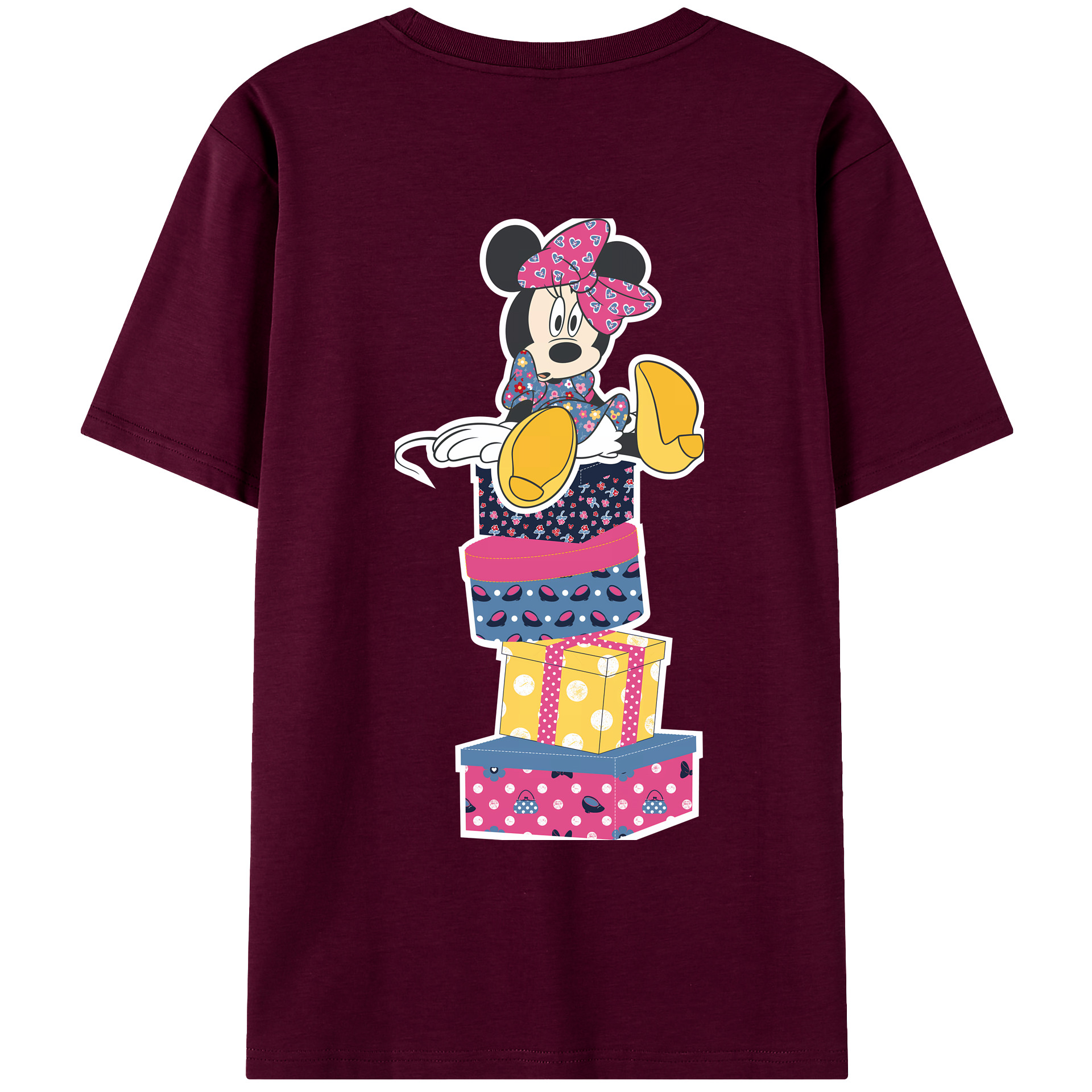 （画像用） ミッキーマウス Mickey Mouse レディース半袖Tシャツ(バックプリント)